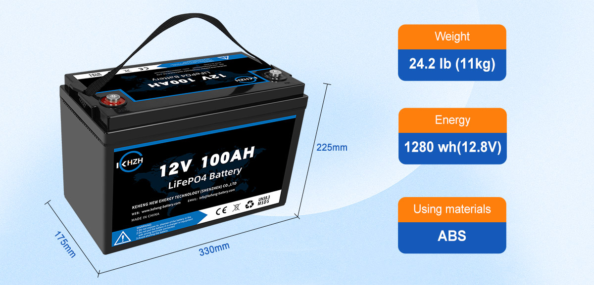 12V 100Ah LiFePO4 battery