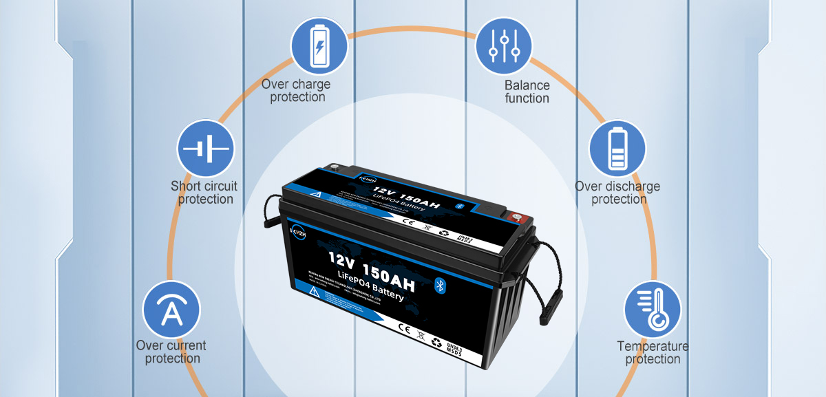 News 150AH 12V LiFePO4 battery with bluetooth