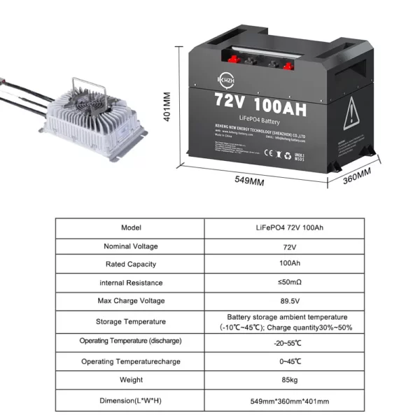 72V 100Ah Electric Outboard Motors Lithium Iron Phosphate Battery - Keheng - Image 6