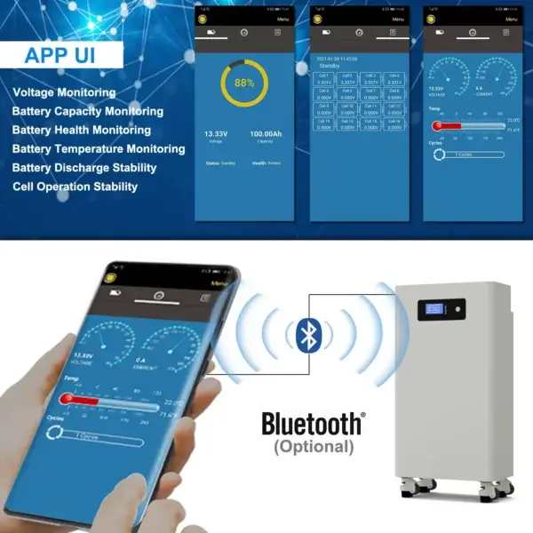 Home Energy Storage Powerwall Battery 51.2V 14Kw to 15Kwh Lifepo4 Battery (220v 5kw inverter optional) - Image 5