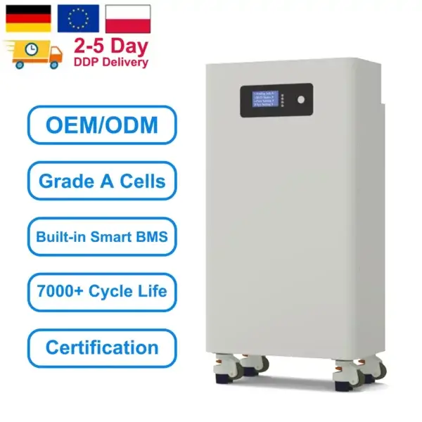 Home Energy Storage Powerwall Battery 51.2V 14Kw to 15Kwh Lifepo4 Battery (220v 5kw inverter optional)