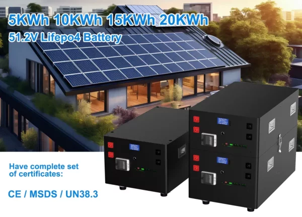 Energy Storage Stackable 51.2V 280ah Lifepo4 Battery with BMS - Image 4