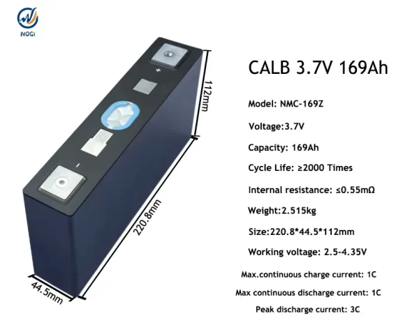 CALB 169Ah NMC Prismatic Cell - Image 7